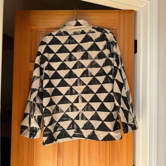 Jungmaven Olympic Jacket, sold out hand printed Triangles pattern - Size Small - Picture 3 of 5